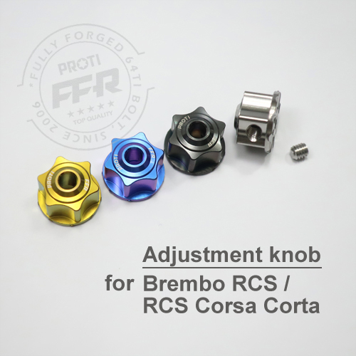 Proti Forged Titanium Adjuster Knob for Brembo RCS / Corsa Corta Master Cylinders Proti Forged Titanium Adjuster Knob for Brembo RCS / Corsa Corta Master Cylinders